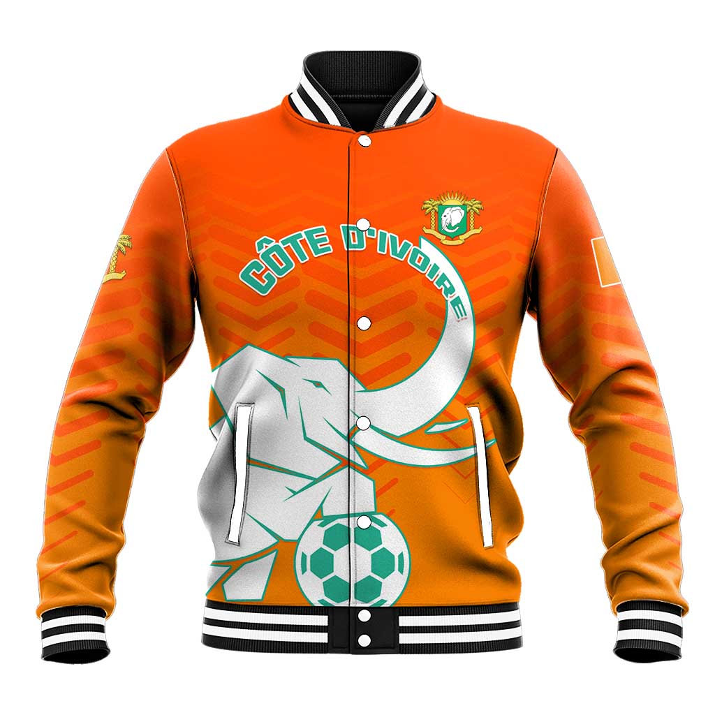 Ivory Coast Football Baseball Jacket - Go Les Elephants LT01