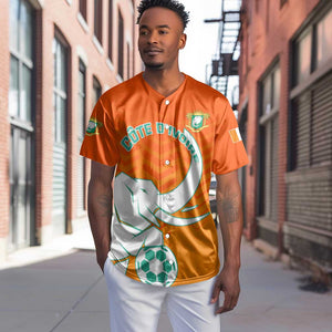 Ivory Coast Football Baseball Jersey - Go Les Elephants