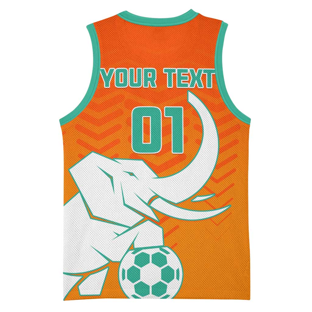 Ivory Coast Football Basketball Jersey - Go Les Elephants LT01