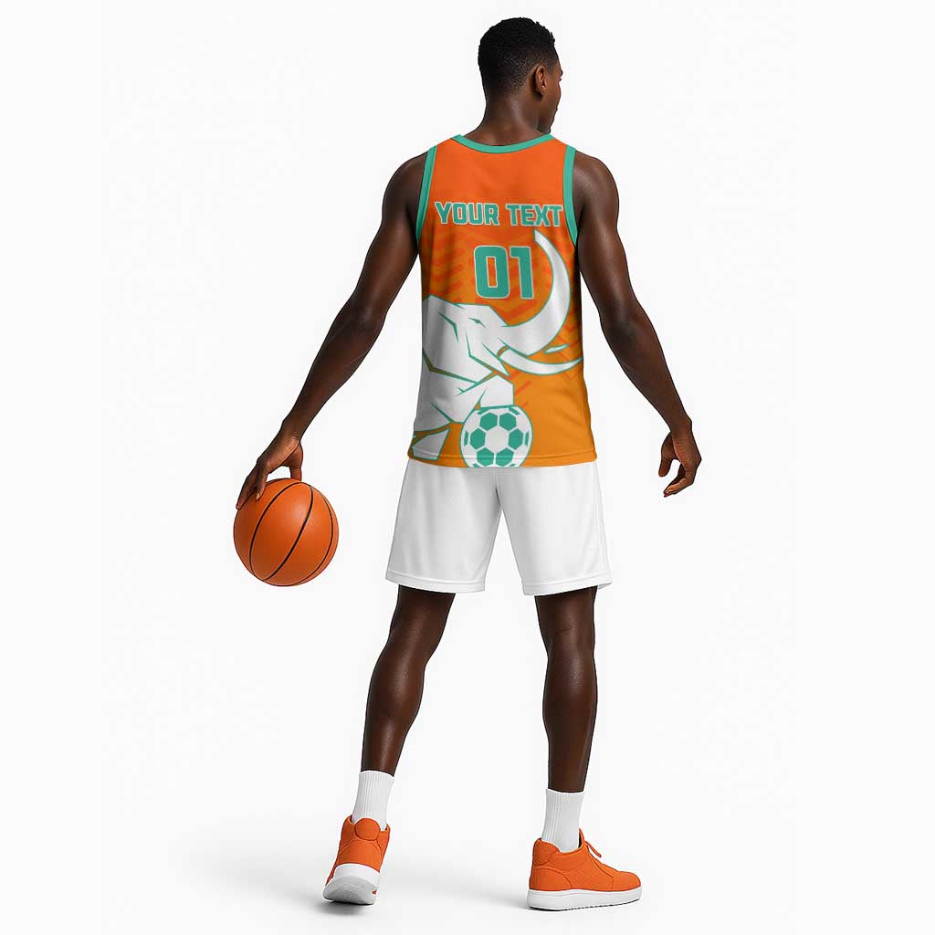 Ivory Coast Football Basketball Jersey - Go Les Elephants LT01