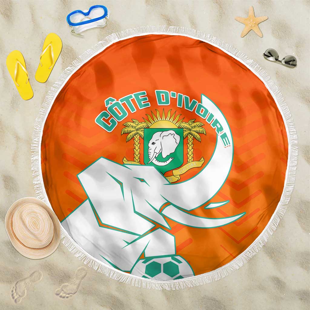 Ivory Coast Football Beach Blanket - Go Les Elephants