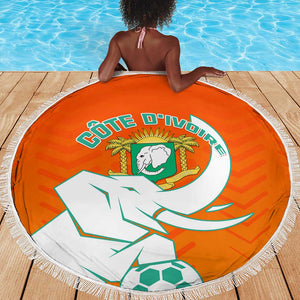 Ivory Coast Football Beach Blanket - Go Les Elephants