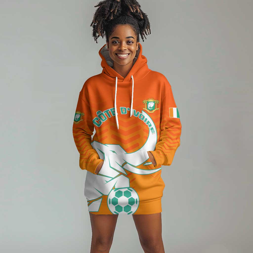 Ivory Coast Football Hoodie Dress - Go Les Elephants