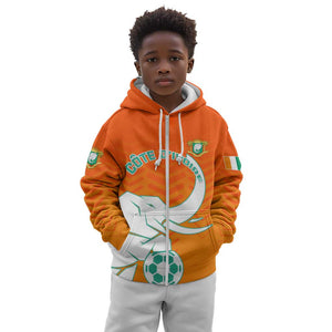 Ivory Coast Football Kid Hoodie - Go Les Elephants