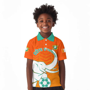 Ivory Coast Football Kid Polo Shirt - Go Les Elephants