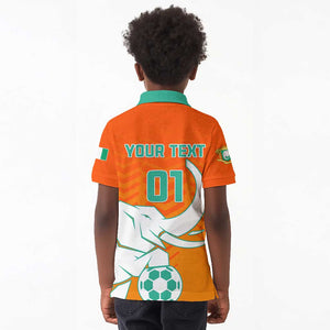 Ivory Coast Football Kid Polo Shirt - Go Les Elephants