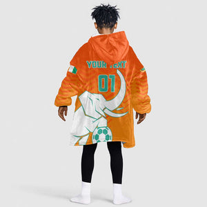 Ivory Coast Football KId Wearable Blanket Hoodie - Go Les Elephants