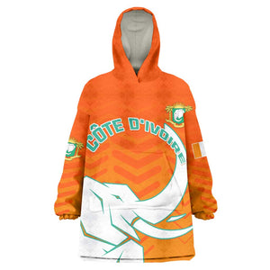 Ivory Coast Football KId Wearable Blanket Hoodie - Go Les Elephants