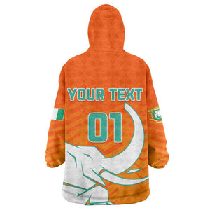 Ivory Coast Football KId Wearable Blanket Hoodie - Go Les Elephants