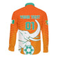 Ivory Coast Football Long Sleeve Button Shirt - Go Les Elephants