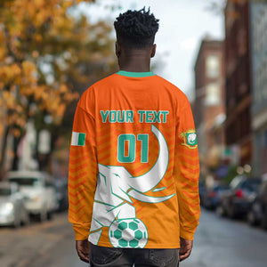 Ivory Coast Football Long Sleeve Shirt - Go Les Elephants LT01