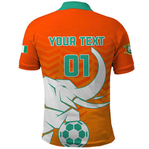 Ivory Coast Football Polo Shirt - Go Les Elephants