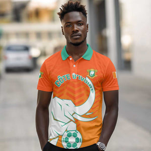 Ivory Coast Football Polo Shirt - Go Les Elephants