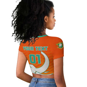 Ivory Coast Football Raglan Cropped T shirt - Go Les Elephants