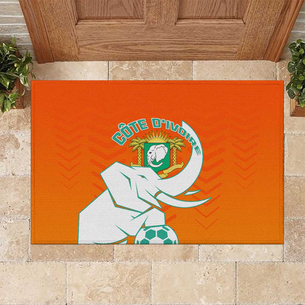 Ivory Coast Football Rubber Doormat - Go Les Elephants