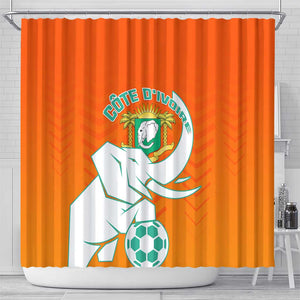 Ivory Coast Football Shower Curtain - Go Les Elephants