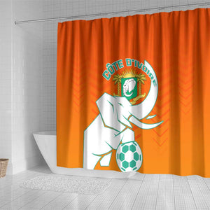 Ivory Coast Football Shower Curtain - Go Les Elephants