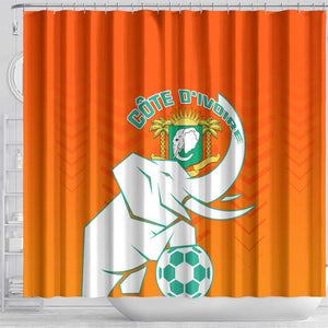 Ivory Coast Football Shower Curtain - Go Les Elephants