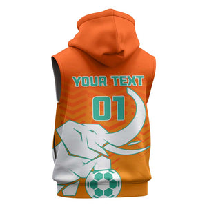 Ivory Coast Football Sleeveless Hoodie - Go Les Elephants - African Pride