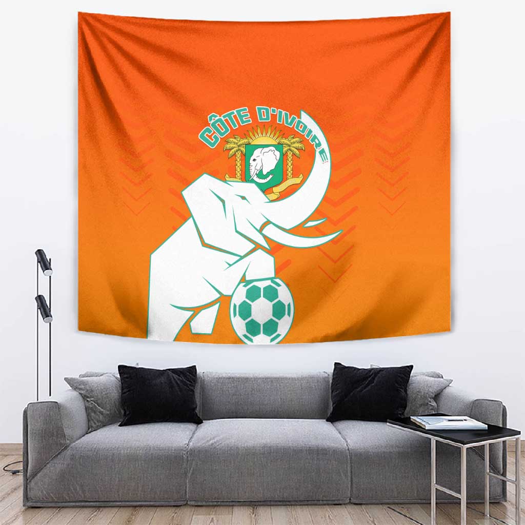 Ivory Coast Football Tapestry - Go Les Elephants