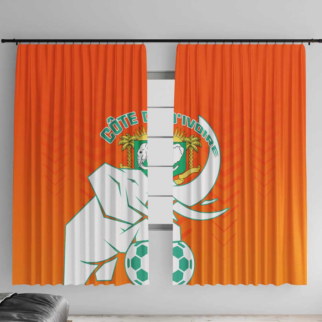 Ivory Coast Football Window Curtain - Go Les Elephants