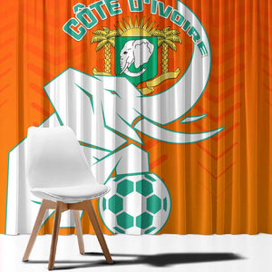 Ivory Coast Football Window Curtain - Go Les Elephants