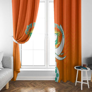 Ivory Coast Football Window Curtain - Go Les Elephants