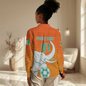 Ivory Coast Football Women Casual Shirt - Go Les Elephants