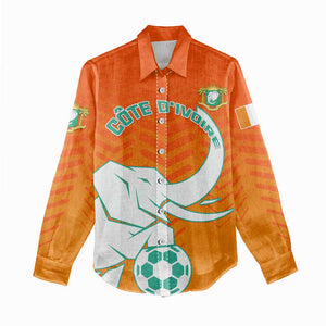 Ivory Coast Football Women Casual Shirt - Go Les Elephants