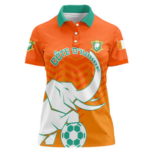 Ivory Coast Football Women Polo Shirt - Go Les Elephants