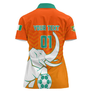 Ivory Coast Football Women Polo Shirt - Go Les Elephants