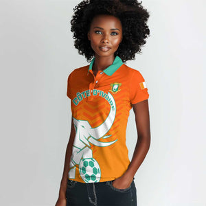 Ivory Coast Football Women Polo Shirt - Go Les Elephants