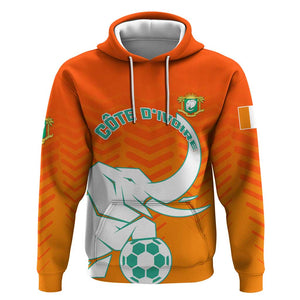 Ivory Coast Football Zip Hoodie - Go Les Elephants