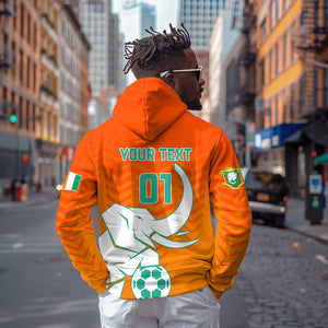 Ivory Coast Football Zip Hoodie - Go Les Elephants