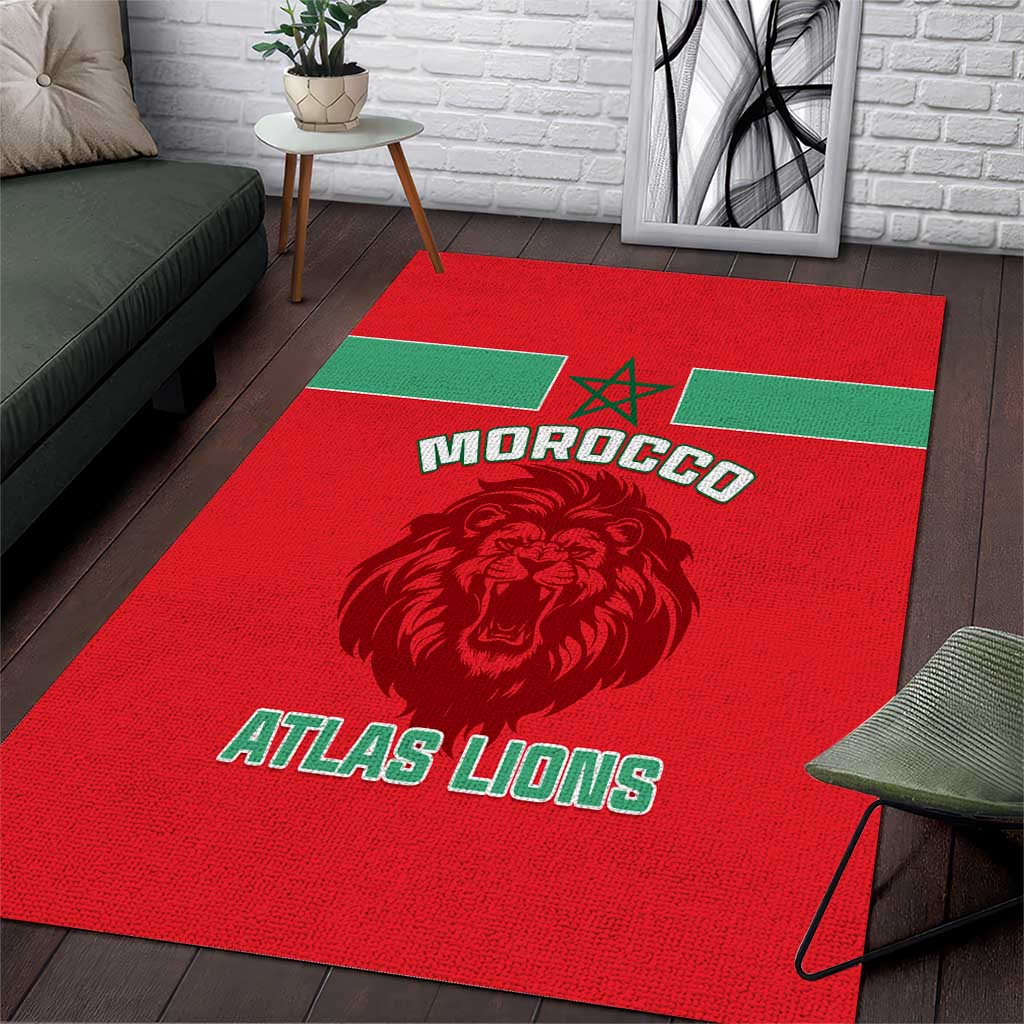 Morocco Football Area Rug - Go The Atlas Lions