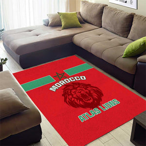 Morocco Football Area Rug - Go The Atlas Lions