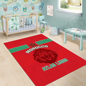 Morocco Football Area Rug - Go The Atlas Lions