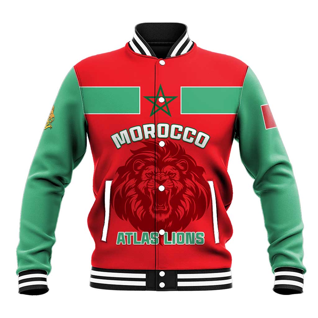 Morocco Football Baseball Jacket - Go The Atlas Lions LT01