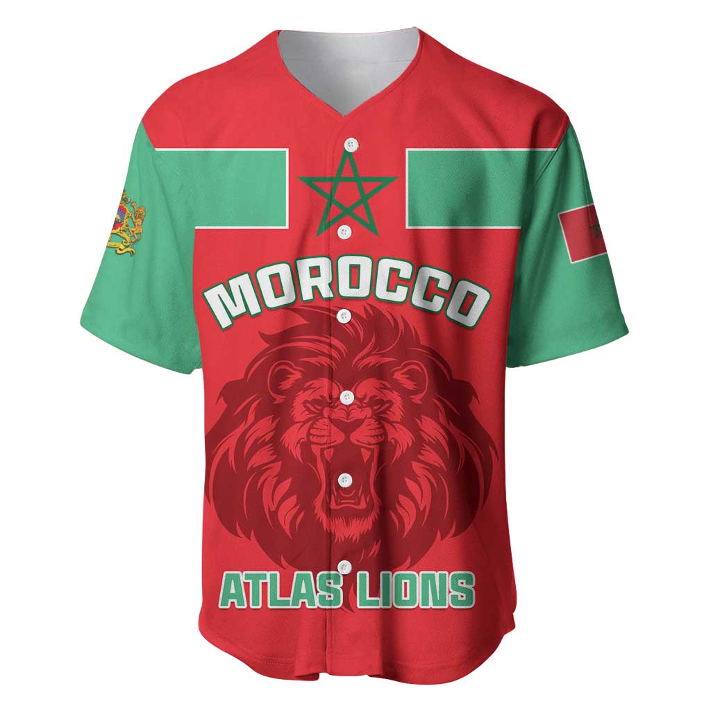 Morocco Football Baseball Jersey - Go The Atlas Lions