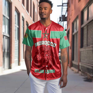 Morocco Football Baseball Jersey - Go The Atlas Lions