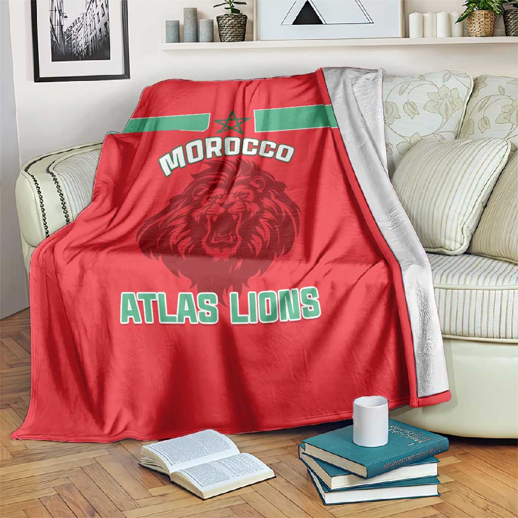 Morocco Football Blanket - Go The Atlas Lions