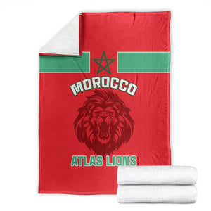 Morocco Football Blanket - Go The Atlas Lions