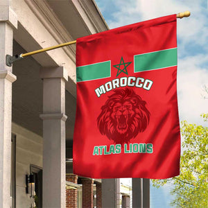 Morocco Football Garden Flag - Go The Atlas Lions