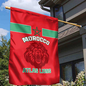 Morocco Football Garden Flag - Go The Atlas Lions