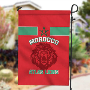 Morocco Football Garden Flag - Go The Atlas Lions