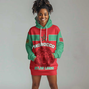 Morocco Football Hoodie Dress - Go The Atlas Lions