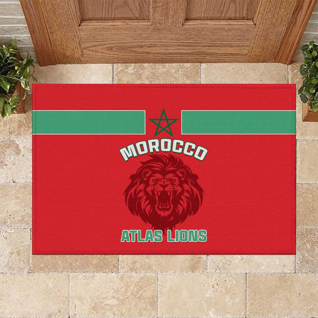 Morocco Football Rubber Doormat - Go The Atlas Lions