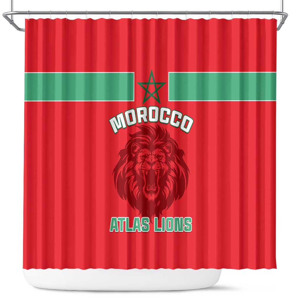 Morocco Football Shower Curtain - Go The Atlas Lions