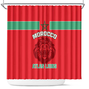 Morocco Football Shower Curtain - Go The Atlas Lions