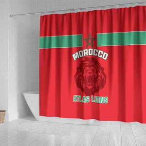 Morocco Football Shower Curtain - Go The Atlas Lions